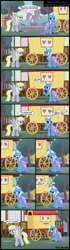 Size: 1672x5997 | Tagged: safe, artist:toxic-mario, imported from derpibooru, derpy hooves, trixie, pegasus, pony, comic, derp, female, mare, trixie's wagon