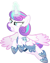 Size: 3436x4310 | Tagged: dead source, safe, artist:xebck, imported from derpibooru, princess flurry heart, alicorn, pony, angry, armor, badass, crystal guard armor, female, flurry heart pearl of battle, flying, fury heart, glare, glowing horn, gritted teeth, magic, older, older flurry heart, simple background, solo, spread wings, transparent background, vector, warrior flurry heart