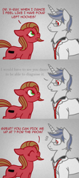 Size: 700x1580 | Tagged: safe, artist:aisu-isme, imported from derpibooru, oc, oc only, oc:dr. x-ray, oc:pun, earth pony, pony, unicorn, ask pun, ask the creepy ponies, ask, female, glasses, male, mare, pony prom, stallion, tumblr