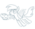 Size: 600x500 | Tagged: safe, artist:reuniclus, imported from derpibooru, cream puff, derpy hooves, pegasus, pony, baby, baby pony, carrying, female, flying, mare, monochrome, mouth hold