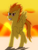 Size: 900x1200 | Tagged: safe, artist:b-cacto, imported from derpibooru, spitfire, pegasus, pony, cloud, female, fire, grin, looking at you, sky, smiling, solo, sunset