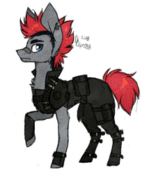 Size: 373x435 | Tagged: safe, artist:tay-niko-yanuciq, artist:tenebristayga, imported from derpibooru, pony, kill la kill, male, ponified, simple background, solo, stallion, transparent background, tsumugu kinagase