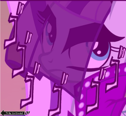 Size: 760x699 | Tagged: safe, edit, imported from derpibooru, screencap, coloratura, the mane attraction, countess coloratura, image macro, jojo's bizarre adventure, meme, menacing, onomatopoeia, to be continued, ゴ ゴ ゴ