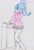 Size: 1482x2199 | Tagged: safe, artist:elgatosabio, imported from derpibooru, sonata dusk, equestria girls, clothes, crying, female, phone, ponytail, skirt, socks, solo, sweater, telephone, traditional art