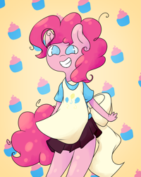 Size: 3107x3887 | Tagged: safe, artist:bloodatius, artist:luxaestas, imported from derpibooru, pinkie pie, anthro, apron, clothes, female, solo