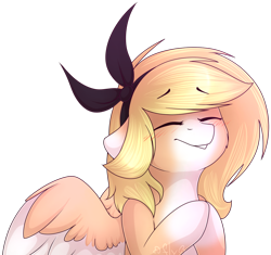 Size: 1024x961 | Tagged: safe, artist:starlyfly, artist:starlyflygallery, imported from derpibooru, oc, oc only, oc:rolya, pegasus, pony, :>, cute, ocbetes, solo