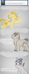 Size: 696x1768 | Tagged: safe, artist:aisu-isme, imported from derpibooru, oc, oc only, oc:dr. x-ray, ask the creepy ponies, parent, younger