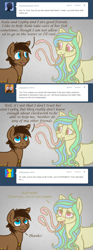 Size: 700x1872 | Tagged: safe, artist:aisu-isme, imported from derpibooru, oc, oc only, oc:kala marie, oc:tick tock, ask the creepy ponies, blushing, colt, male, tentacles