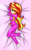 Size: 2170x3507 | Tagged: safe, artist:discorded-joker, imported from derpibooru, sunset shimmer, equestria girls, bed, clothes, female, on side, pajamas, side, solo