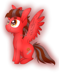 Size: 806x992 | Tagged: safe, artist:du-sk, imported from derpibooru, oc, oc only, cute, red, shading, solo