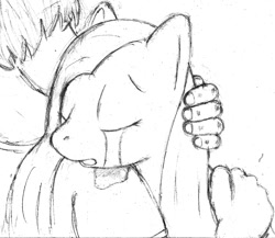 Size: 1000x868 | Tagged: safe, artist:tg-0, imported from derpibooru, pinkie pie, human, crying, hug, monochrome, pinkamena diane pie