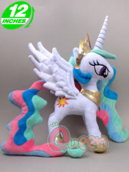 Size: 375x500 | Tagged: safe, artist:onlyfactory, imported from derpibooru, princess celestia, bootleg, irl, photo, plushie, printheth thun, the horrors, the horrors of derpibooru