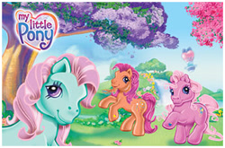 Size: 450x297 | Tagged: safe, imported from derpibooru, minty, pinkie pie, pinkie pie (g3), sparkleworks, g3