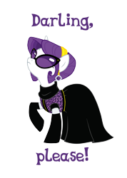 Size: 4961x6959 | Tagged: safe, artist:queencold, imported from derpibooru, rarity, absurd resolution, alternate hairstyle, black dress, clothes, darling, diva, dress, fancy, female, glasses, simple background, solo, sunglasses, transparent background