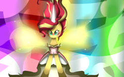 Size: 1600x1000 | Tagged: safe, artist:appleluna28, imported from derpibooru, sunset shimmer, pony, equestria girls, friendship games, daydream shimmer, equestria girls ponified, female, ponified, solo