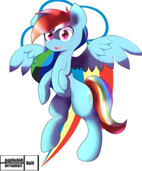 Size: 2020x2431 | Tagged: safe, artist:papibabidi, imported from derpibooru, rainbow dash, female, rearing, solo, spread wings