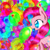 Size: 1024x1024 | Tagged: safe, artist:dashiepl, imported from derpibooru, pinkie pie, balloon, female, heart eyes, solo, wingding eyes