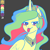 Size: 1500x1500 | Tagged: safe, artist:itsnotdaijoubu, imported from derpibooru, princess celestia, :p, bedroom eyes, blushing, female, limited palette, looking at you, smiling, solo, tongue out