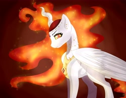 Size: 6480x5040 | Tagged: safe, artist:loladotz, imported from derpibooru, nightmare star, princess celestia, absurd resolution, female, profile, solo