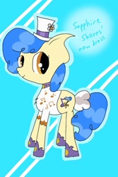 Size: 400x600 | Tagged: safe, artist:gallantserver, artist:thepegasisterpony, imported from derpibooru, sapphire shores, cutie mark, female, solo