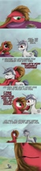 Size: 1152x4784 | Tagged: safe, artist:hewison, imported from derpibooru, oc, oc only, oc:dr. x-ray, oc:pun, breaking up, crying, glasses, heartbreak