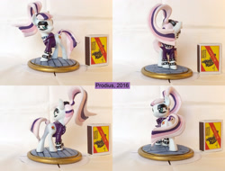 Size: 3030x2304 | Tagged: safe, artist:prodius, imported from derpibooru, coloratura, countess coloratura, craft, female, figurine, irl, looking back, matchbox, photo, sculpey, sculpture, show accurate, show accurate clothing, solo, traditional art