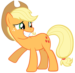 Size: 7200x7000 | Tagged: safe, artist:tardifice, imported from derpibooru, applejack, the crystal empire, absurd resolution, female, photoshop, simple background, smiling, solo, transparent background, vector