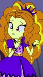 Size: 332x593 | Tagged: safe, imported from derpibooru, screencap, adagio dazzle, equestria girls, rainbow rocks, cropped, female, sad, scared, solo, woobie