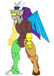 Size: 606x850 | Tagged: safe, artist:combatkaiser, imported from derpibooru, discord, robot, mecha, medabots, simple background, transparent background