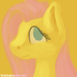 Size: 1000x1000 | Tagged: safe, artist:gree3, imported from derpibooru, fluttershy, female, portrait, solo