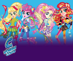 Size: 640x534 | Tagged: safe, imported from derpibooru, applejack, fluttershy, pinkie pie, sunset shimmer, equestria girls, friendship games, wondercolts