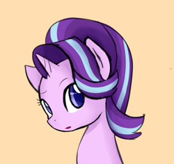 Size: 467x441 | Tagged: safe, artist:potzm, edit, imported from derpibooru, starlight glimmer, spoiler:s06, cropped, female, new hairstyle, open mouth, raised eyebrow, solo