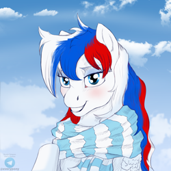 Size: 2500x2500 | Tagged: safe, artist:lucky dragoness, imported from derpibooru, oc, oc only, oc:marussia, pony, female, nation ponies, ponified, russia, solo