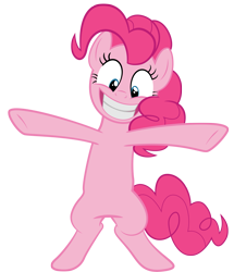 Size: 2575x3000 | Tagged: safe, artist:spellboundcanvas, imported from derpibooru, pinkie pie, bipedal, female, psycho, simple background, smiling, solo, standing, transparent background, vector