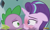 Size: 719x437 | Tagged: safe, edit, edited screencap, imported from derpibooru, screencap, spike, starlight glimmer, dragon, pony, unicorn, the crystalling, bedroom eyes, blushing, discovery family logo, duo, eye contact, female, floppy ears, interspecies, kiss edit, kiss on the lips, kissing, male, mare, shipping, sparlight, straight, wide eyes