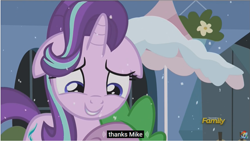 Size: 1281x722 | Tagged: safe, imported from derpibooru, screencap, spike, starlight glimmer, the crystalling, discovery family logo, floppy ears, meme, youtube caption, youtube link