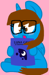 Size: 398x608 | Tagged: safe, imported from derpibooru, oc, oc only, oc:sandra garcia, alicorn, pony, luna game, 1000 hours in ms paint, alicorn oc, creepypasta, game cover, ms paint