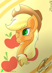 Size: 755x1059 | Tagged: safe, artist:nexcoyotlgt, imported from derpibooru, applejack, cutie mark, female, solo