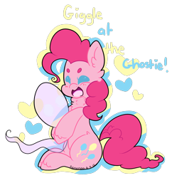 Size: 2495x2580 | Tagged: safe, artist:bunxl, imported from derpibooru, pinkie pie, ghost, chest fluff, female, singing, solo