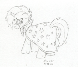 Size: 1031x885 | Tagged: safe, artist:hericks, imported from derpibooru, sunburst, pony, unicorn, the crystalling, butt, cute, male, monochrome, plot, solo, stallion, traditional art