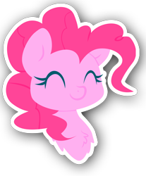 Size: 2000x2416 | Tagged: safe, artist:choco98pink, imported from derpibooru, pinkie pie, earth pony, pony, ^^, bust, chest fluff, cute, diapinkes, disembodied head, eyes closed, female, happy, mare, portrait, simple background, solo, transparent background