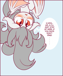Size: 800x960 | Tagged: safe, artist:symbianl, imported from derpibooru, oc, oc only, oc:lai chi, bat pony, pony, animated, blushing, cute, eye shimmer, floppy ears, ocbetes, open mouth, symbianl is trying to murder us, upside down, weapons-grade cute