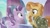 Size: 1920x1080 | Tagged: safe, imported from derpibooru, screencap, starlight glimmer, sunburst, crystal pony, pony, unicorn, the crystalling, cloak, clothes, crystallized, cute, eye contact, female, glasses, glimmerbetes, looking at each other, male, mare, raised hoof, stallion, sunburst's cloak, sunburst's glasses