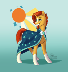 Size: 2554x2724 | Tagged: safe, artist:fairdahlia, imported from derpibooru, sunburst, pony, unicorn, the crystalling, male, solo, stallion, sunburst's cloak, sunburst's glasses, sunburst's robe