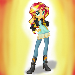 Size: 817x817 | Tagged: safe, artist:gaelledragons, imported from derpibooru, sunset shimmer, equestria girls, female, solo