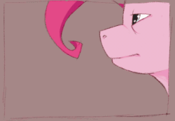 Size: 752x517 | Tagged: safe, anonymous artist, imported from derpibooru, pinkie pie, animated, bedroom eyes, bubble berry, creepy, looking at you, mouth, nose wrinkle, open mouth, rule 63, smiling, solo, tongue out, wat, wtf