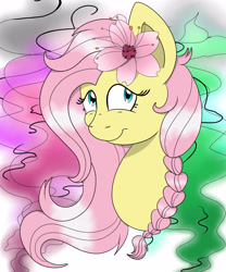 Size: 2500x3000 | Tagged: safe, artist:theartistsora, imported from derpibooru, fluttershy, braid, cute, face, female, solo