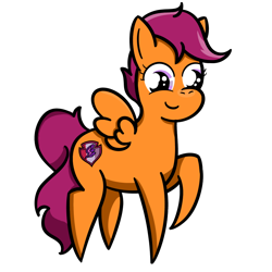 Size: 800x800 | Tagged: safe, artist:nagihikodenki, imported from derpibooru, scootaloo, cutie mark, female, pointy ponies, simple background, solo, the cmc's cutie marks, transparent background