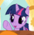 Size: 252x256 | Tagged: safe, imported from derpibooru, screencap, twilight sparkle, swarm of the century, animated, female, smile and wave, solo focus
