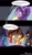 Size: 900x1575 | Tagged: safe, artist:caibaoreturn, imported from derpibooru, moondancer, starlight glimmer, sunset shimmer, trixie, pony, unicorn, batman v superman: dawn of justice, counterparts, dialogue, glasses, hilarious in hindsight, imminent death, magical quartet, scary shiny glasses, shaking, starlight gets what's coming to her, this will end in tears and/or death, twilight's counterparts